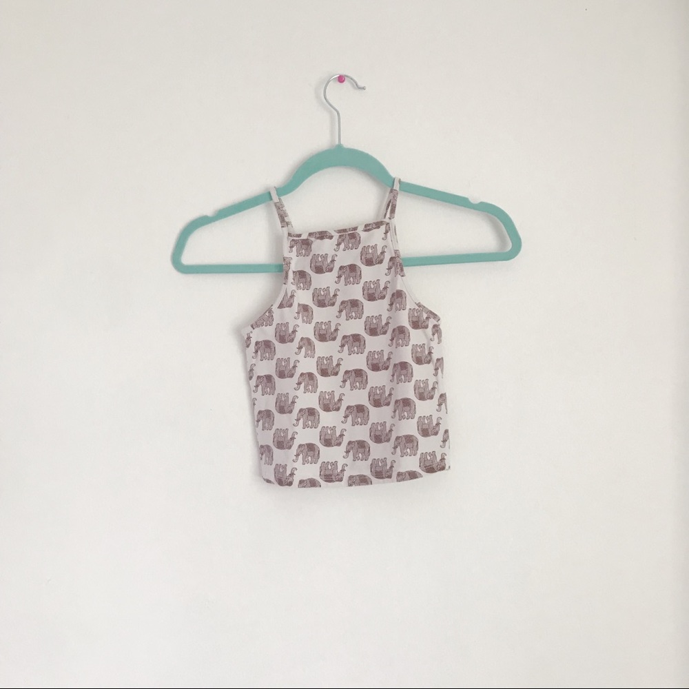 elephant print tank top